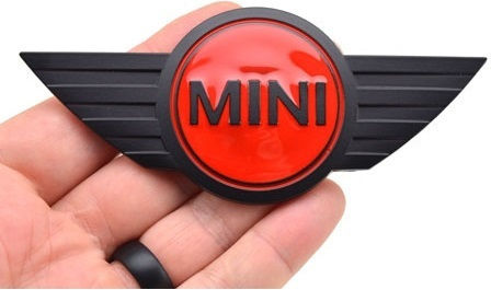 Car Signal Stickers Mini Cooper 11.5 x 11.5cm for Car Bumper in Black Color 1pcs