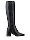 Martina 21 Leder Damenstiefel Schwarz