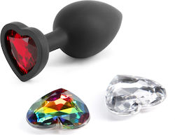 Ns Novelties Glams Silicone Πρωκτική Σφήνα με 3...