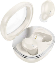 Hoco EQ3 In-ear Bluetooth Handsfree Ακουστικά με Θήκη Φόρτισης Μπεζ