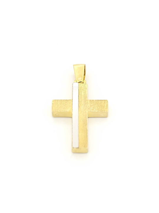 Kirkikosmima Herren Gold Kreuz 14K mit Kette