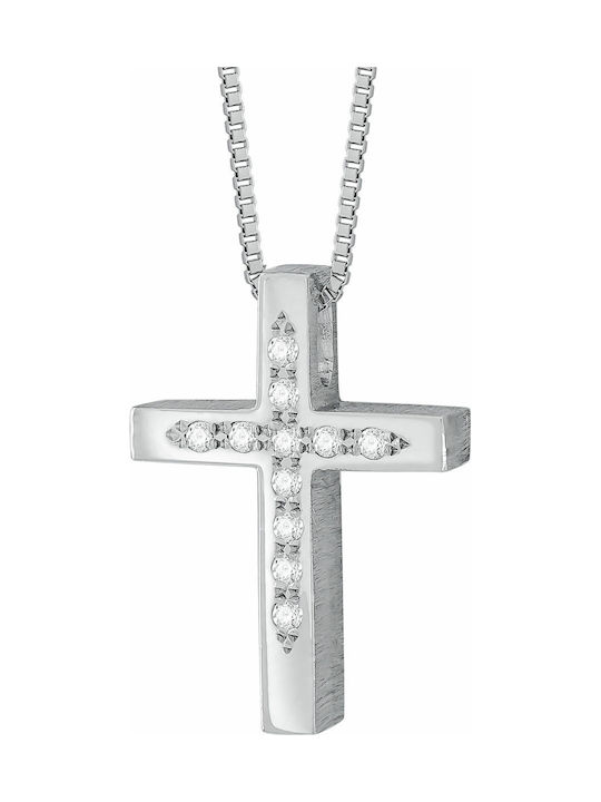 Triantos Women's White Gold Cross 14K