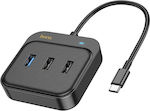 Hoco HB36 USB 3.0 Hub 5 Porturi cu conexiune USB-C