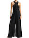 Attrattivo Women's Sleeveless One-piece Suit Black