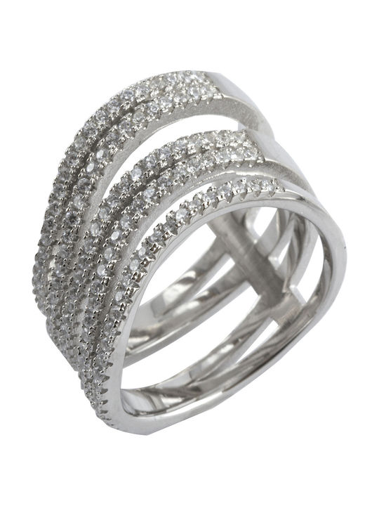 Silverline Damen Ring mit Zirkonia aus Silber