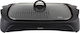 Muhler Tischplatte Elektrogrill Glatte und Geriffelte Platte 1800W mit Deckel und einstellbarem Thermostat 40cmx30cmcm
