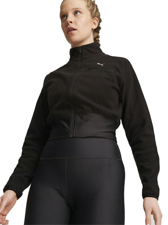 Puma Women's Short Lifestyle Jacket for Spring or Autumn Black