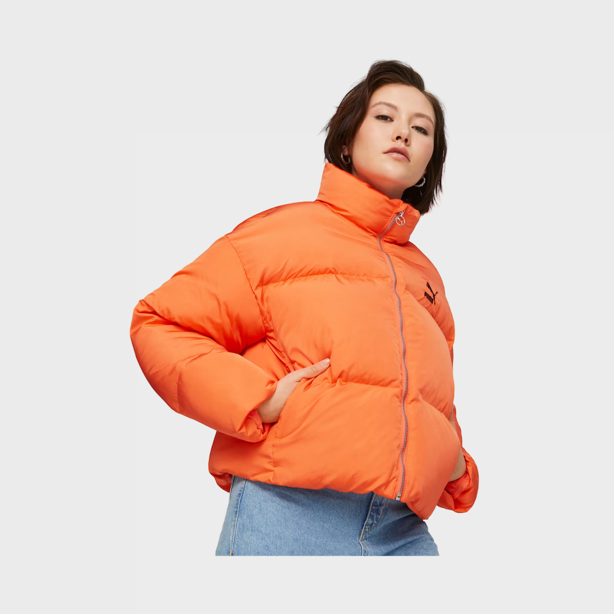 Puma Women\'s Short Puffer Orange Winter for 621693-60 Jacket
