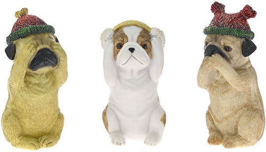 Ornament suspendat Câine Multicolor 7x16buc Set 3buc