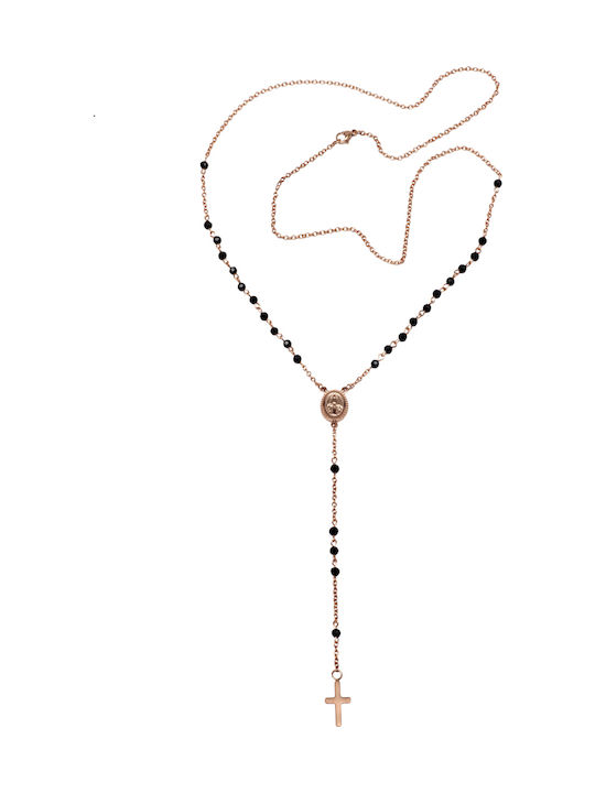 Tribute Halskette Rosenkranz aus Vergoldetem Stahl