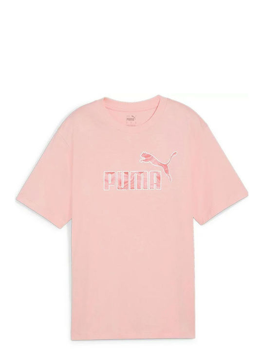 Puma Women's Athletic Crop Top Short Sleeve Pink