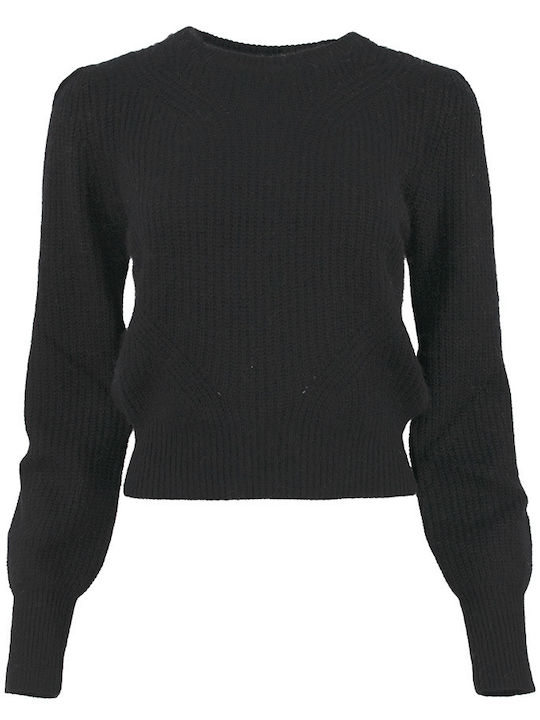 See U Soon Damen Langarm Pullover Schwarz