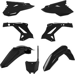 Polisport Комплект Пластмасови Части за Мотоциклет за Honda CR 250 - КР 250 / CR 125 - КР 125 Черен