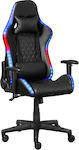 Ravenna Gamer LED Artificial Leather Gaming Chair with Adjustable Armrests and RGB Lighting Black