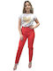 Women's Fabric Trousers Red
