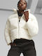Puma Classics Women's Short Puffer Jacket for Winter Beige