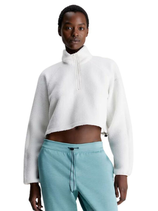 Calvin Klein Women's Sherpa Sweatshirt White