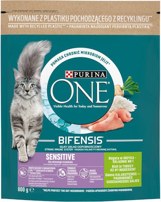 Purina One Bifensis Hrană Uscată pentru Pisici cu Curcan 0.8kg