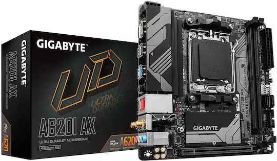 Gigabyte A620I AX rev. 1.0 Wi-Fi Motherboard Mini ITX with AMD AM5 Socket