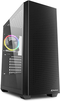 Sharkoon VS9 RGB Gaming Midi Tower Computer Case with Window Panel Black