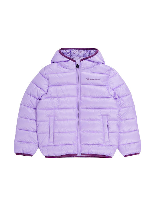 Champion Girls Sports Jacket Lilac with Ηood