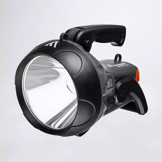 Mactronic Презареждащ се Ръчен Прожектор LED IPX4 с Максимална Яркост 1600лм Черен