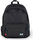 Legami Milano Schulranzen Rucksack Junior High-High School Schwarz mit Flaschenhalter 32Liter