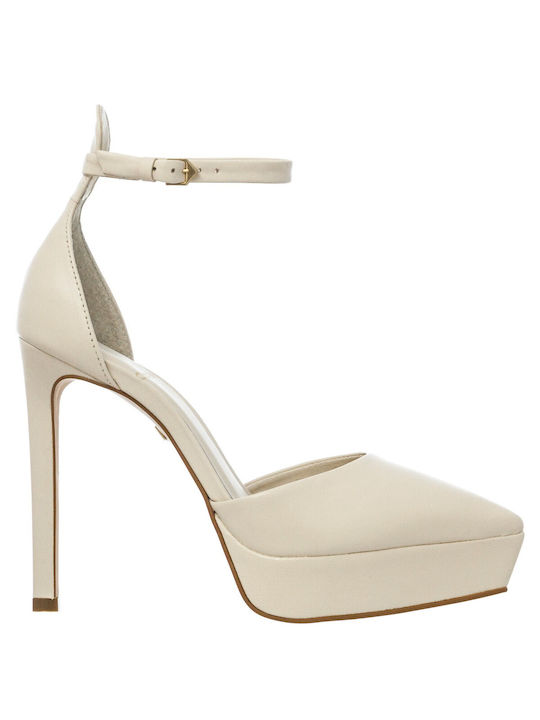 Carrano Leder Pumps Beige