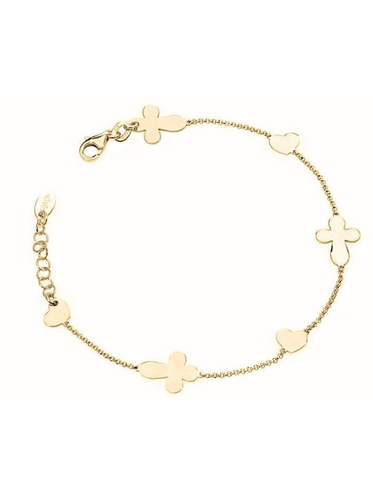 Amen Damen Armband aus Silber Vergoldet