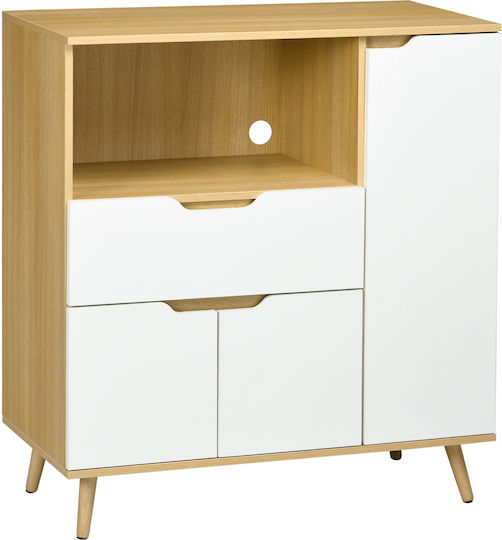 Office Storage Chipboard Cabinet Blue L90xW40xH98.5cm