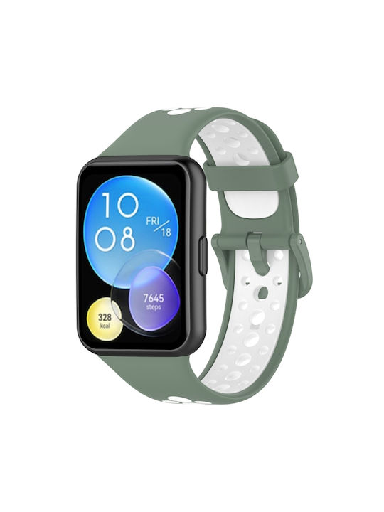 Two-tone Strap Silicone Green (3Huawei Watch Fit 2)