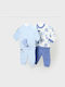 Mayoral Kids Sweatpants Set Blue 4pcs