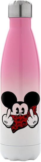 Koupakoupa Mickey the fingers Recyclable Bottle Thermos Stainless Steel BPA Free 500ml Pink