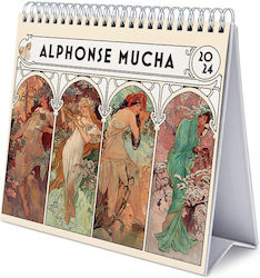 Grupo Erik Alphonse Mucha Monatlich Schreibtisch 2024 17x20cm