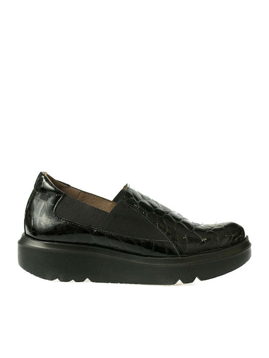 Δερμάτινα Γυναικεία Loafers σε Μαύρο Χρώμα