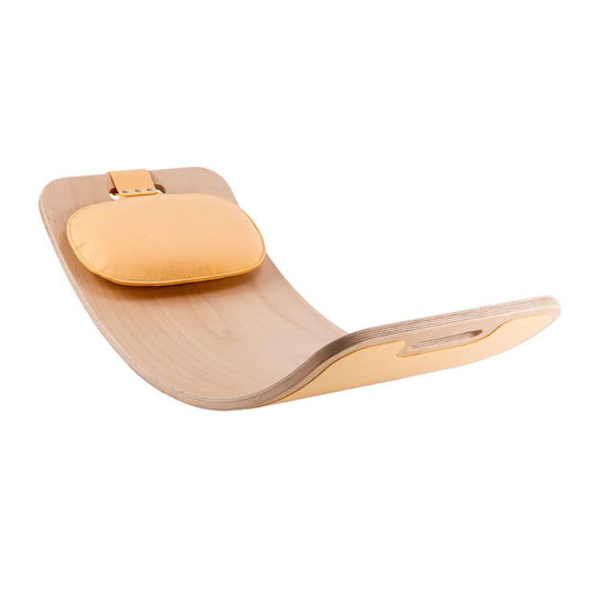 Curve Lab Spielzeug Balance Spielzeug Holzbrett Perfect Arc Light Salmon Felt & Light Salmon Felt Kissen