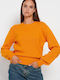 Funky Buddha Women's Long Sleeve Sweater Orange