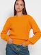 Funky Buddha Damen Langarm Pullover Orange