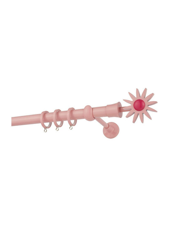 Zogometal Metallisch Vorhangstange Color Pop Super Doppel mit Schiene Φ25mm 160cm Rose - Fuchsia