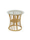 Auxiliary Outdoor Rattan Table Natural 45x45x55cm