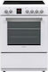 Sharp Cooker 65lt with Ceramic Hobs W60cm. White