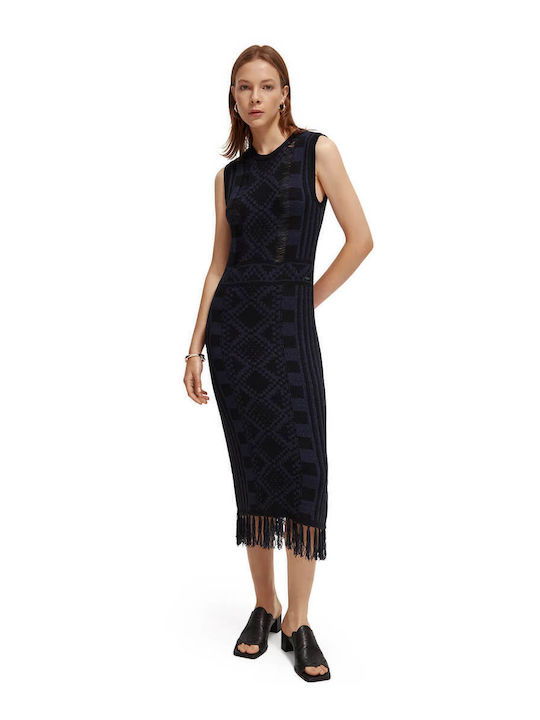 Scotch & Soda Midi Evening Dress Blue