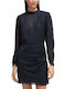 Mini Evening Open Back Dress Navy Blue