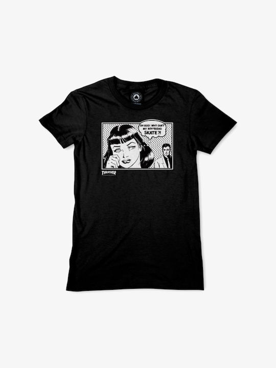 Thrasher Women's Blouse Short Sleeve Black