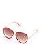 Lancaster Paris Women's Sunglasses with Red Metal Frame and Red Gradient Lens SLA0733-3