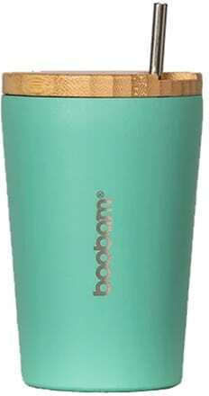 Boobam Cup Lite Ποτήρι Θερμός Ανοξείδωτο 350ml Γαλάζιο με Καλαμάκι