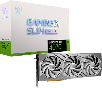 MSI GeForce RTX 4070 12GB GDDR6X Gaming X Slim White Graphics Card (V513-274R)