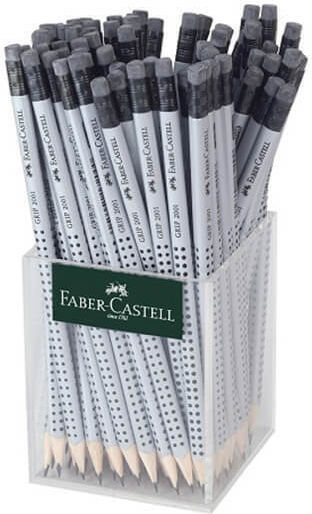 Faber-Castell 2001 Μολύβι HB με Γόμα Ασημί