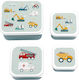 A Little Lovely Company Vechicles Plastik Kinder Lunchset Mehrfarbig