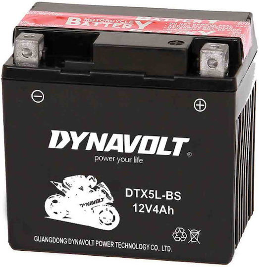 Dynavolt Inchis Baterie Motocicleta DTX5L-BS cu Capacitatea 4Ah